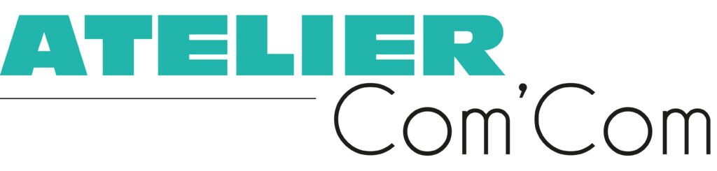 Logo des Ateliers Com'Com, spécialistes des stratégies de communication et commerciale