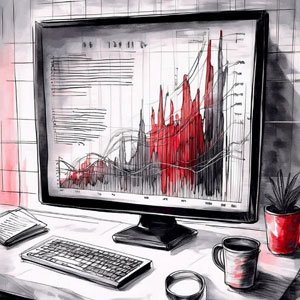 Écran d’ordinateur affichant un tableau coloré de suivi de prospects et clients