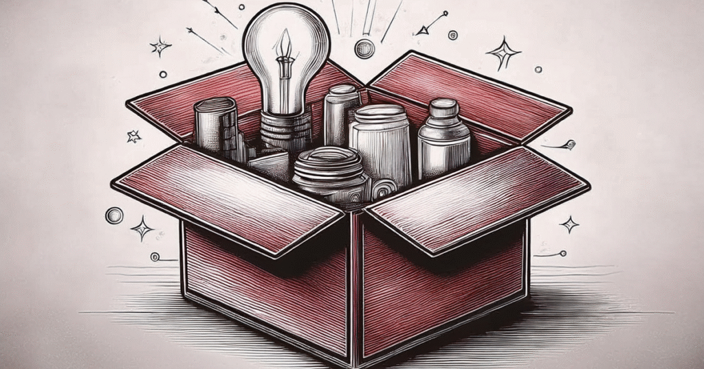 Illustration de la création d'une offre commerciale, avec des schémas et des concepts