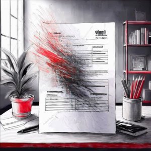 Une facture papier qui se transforme visuellement en document digital lumineux, flottant au-dessus d’un bureau moderne. Représentation de la facturation électronique, réaliste, couleurs douces, ambiance positive. Sans texte.